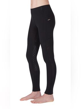 Kerrits Full Seat Grip Riding Leggings with Pockets and Belt Loops in Black sz L